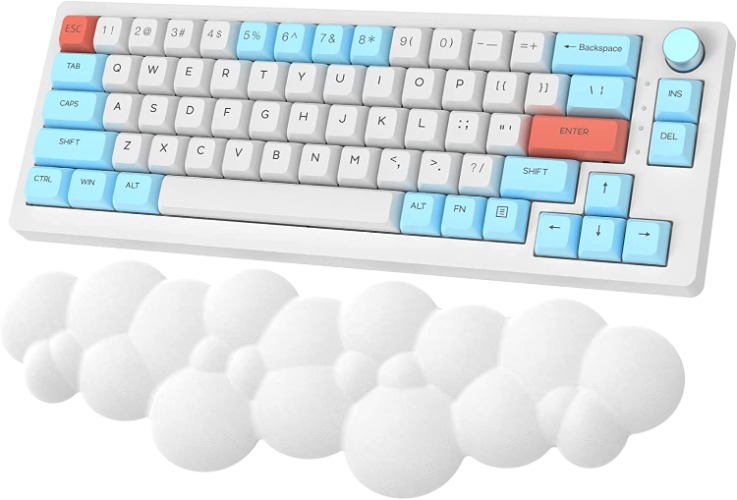MANBASNAKE Keyboard Wrist Rest Memory Foam - White
