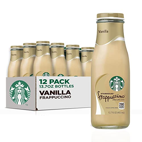 Starbucks Frappuccino Coffee Drink, Vanilla, 13.7 Fl Oz (Pack of 12) - Vanilla - 13.7 Fl Oz Bottles (Pack of 12)