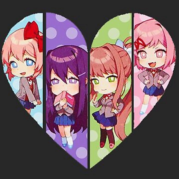 DDLC Heart | Fitted V-Neck T-Shirt