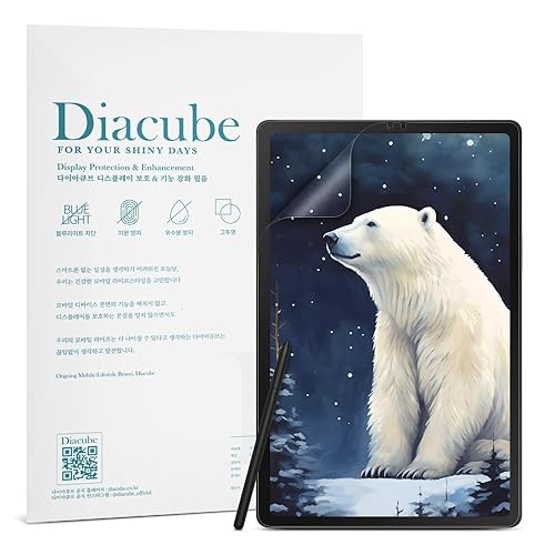 DIACUBE [2 Pack] Paperfeel Screen Protector For Samsung Galaxy Tab S9 / Tab S8 / Tab S7 11 Inch, Anti-Glare Matte PET Film for Drawing and Writing Like on Paper, High Touch Sensitivity, Easy - Galaxy Tab S9/S8/S7 11"