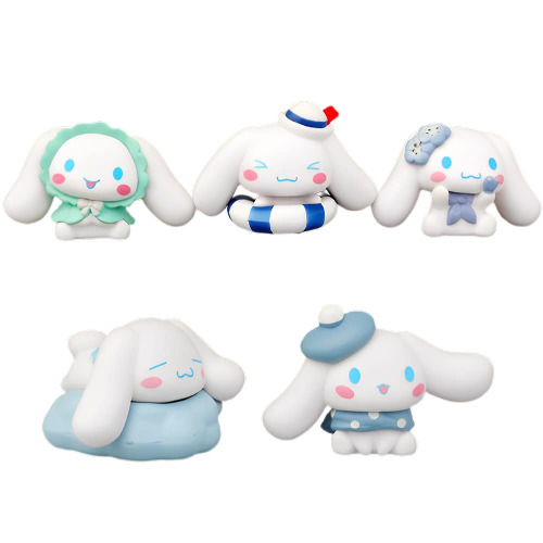 Cinnamoroll Cake Toppers,5PCS Cinnamoroll Figures Party, Anime Action Figures Cake Toppers,Cartoons Cupcake Figurine For Kids Birthday Baby Shower Cinnamoroll Theme Party Supplies