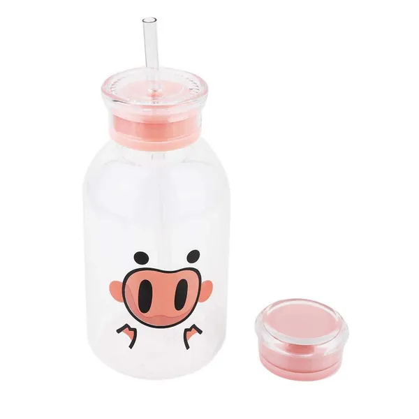 Water Bottle, 450ml Cute Cartoon Pig