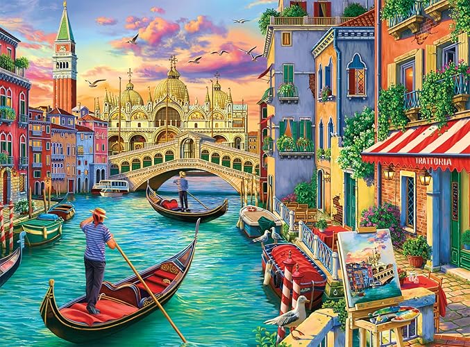 Buffalo Games - Image World - Sights of Venice - 1000 Piece Jigsaw Puzzle for Adults -Challenging Puzzle Perfect for Game Nights - Finished Size is 26.75 x 19.75