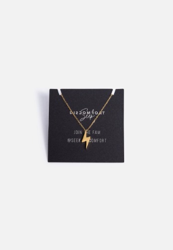 Dainty Bolt Necklace | gold