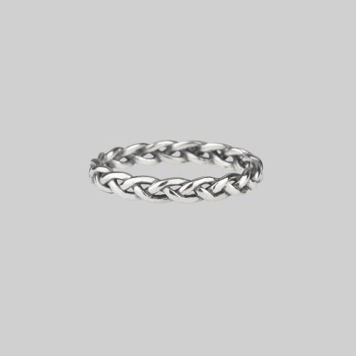 CHIPETI. Plait Band Silver Ring | Small / Silver