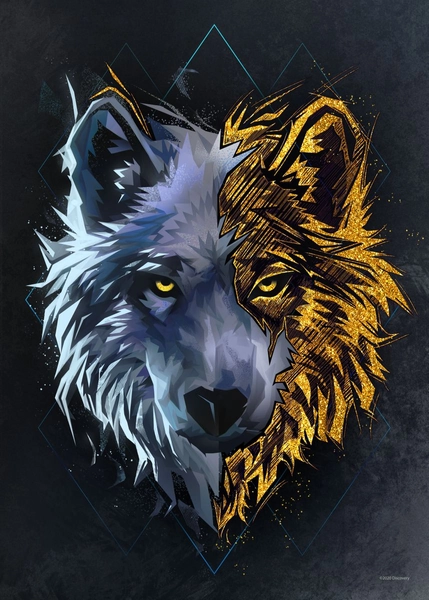 Golden Wolf Displate