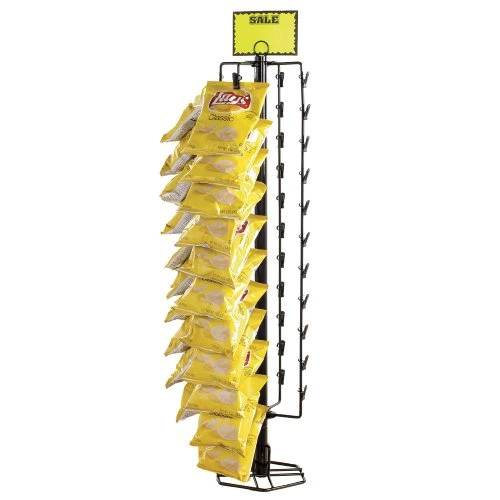 Counter Top Spinner Rack with 44 Clips (Black)