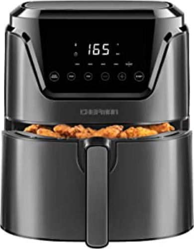 CHEFMAN Air Fryer 4.5 Qt, Healthy Cooking, User Friendly, Nonstick Stainless Steel, Digital Touch Screen with 4 Cooking Functions w/ 60 Minute Timer, BPA-Free, Dishwasher Safe Basket - 4.5 Quart