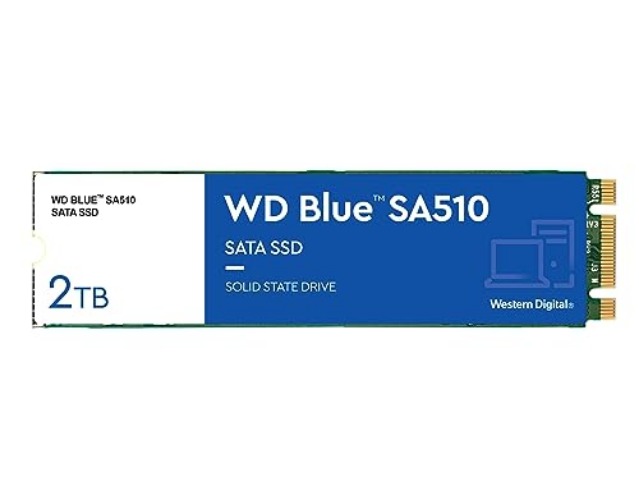 Western Digital 2TB WD Blue SA510 SATA Internal Solid State Drive SSD - SATA III 6 Gb/s, M.2 2280, Up to 560 MB/s - WDS200T3B0B - New Generation - 2TB