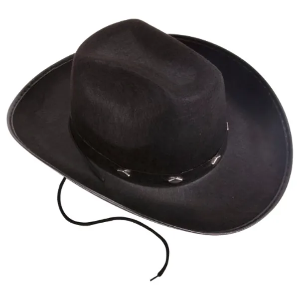 Kangaroo Cowboy Hat with Pull-on Closure, Cowboy Hat for Men and Women, Felt Cowboy Hat, Cowboy Hats for Adults, Cowgirl Hat - Black