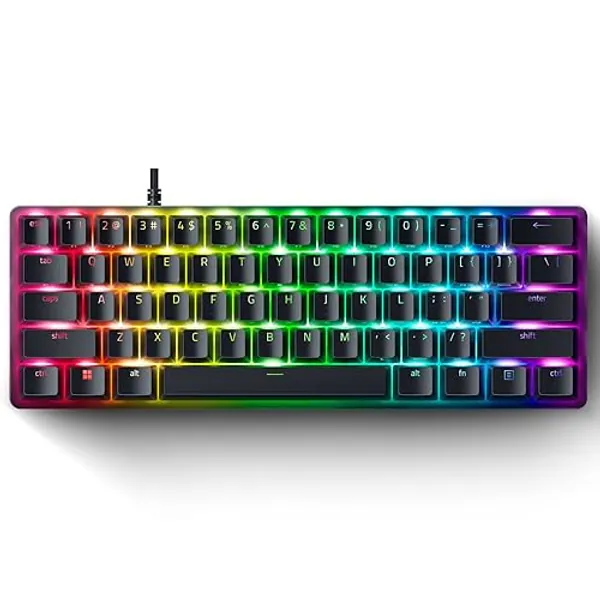 Razer Huntsman Mini 60% Analog Optical Gaming Keyboard with Adjustable Actuation, Rapid Trigger Mode, RGB Lighting - Portable 60% Form Factor
