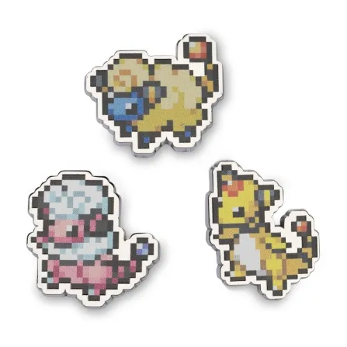 Mareep, Flaaffy & Ampharos Pokémon Pixel Pins (3-Pack)
