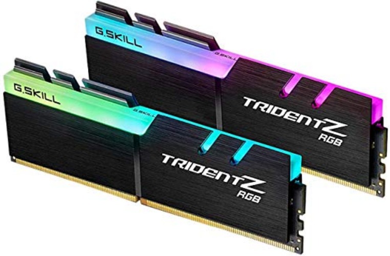 G.SKILL Trident Z RGB Series (Intel XMP) DDR4 RAM 32GB (2x16GB) 3200MT/s CL16-18-18-38 1.35V Desktop Computer Memory UDIMM (F4-3200C16D-32GTZR) - 32GB - DDR4 3200 - Black