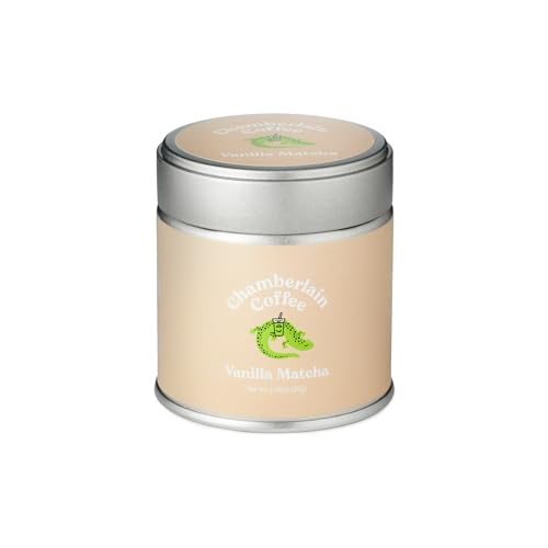Chamberlain Vanilla Matcha Japanese Green Tea Powder, Vegan, Gluten-Free 1oz tin, Vanilla - Vanilla