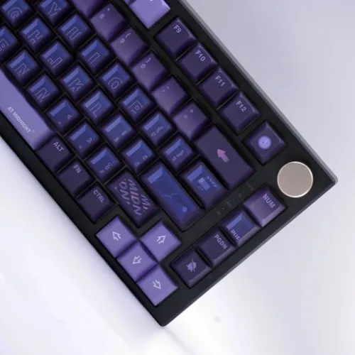 PBT Gradient Purple Keycaps, 131 Keys Cherry Profile PBT Dye Sublimation Keycaps