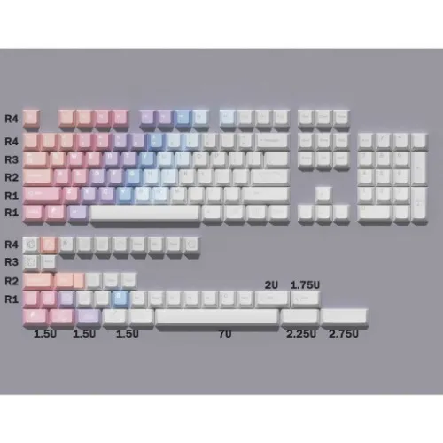 144 Keys GMK Dreams Gradient Keycaps Cherry Profile PBT Dye Sublimation Mechanical Keyboard Keycap For MX Switch