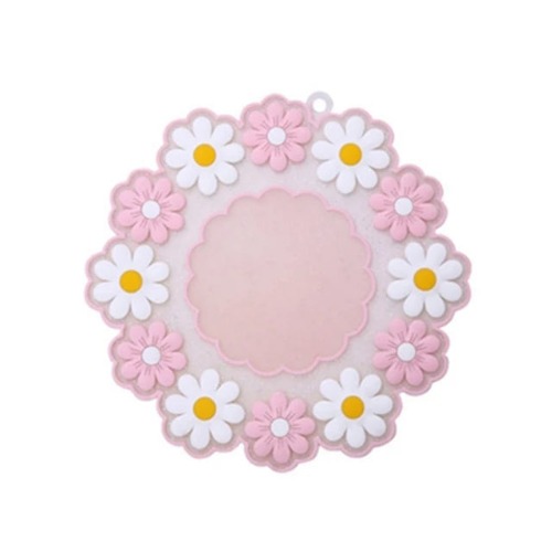 Kawaii Pastel Daisy Mug Placemat Coaster - Pink / 20 CM / CHINA