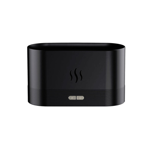 Fireplace Flame-Effect Humidifier Lamp - Ink Black
