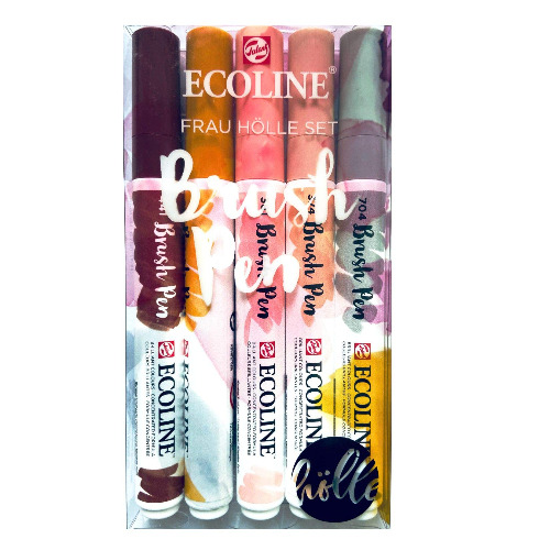 Ecoline Frau Hölle Set - Set of 5 Ecoline Brush Pens