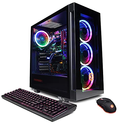 CyberpowerPC Gamer Xtreme VR Gaming PC, Intel i7-11700KF 3.6GHz, GeForce RTX 3070 Ti 8GB, 16GB DDR4, 1TB NVMe SSD, 1TB HDD, Wi-Fi Ready & Windows 10 Home (GXiVR8080A24) Black