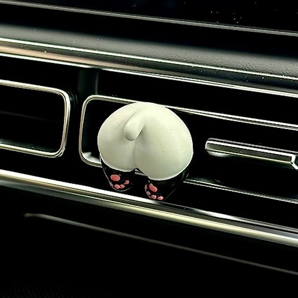 Funny Panda Car Air Vent Decoration and Clip with Air Freshener Natural Scent Tablet and Refill, Car Aromatherapy Accessories and Interior Decoration