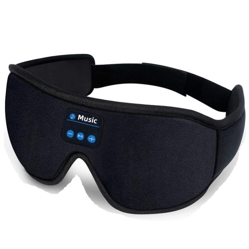 Sleep Eye Mask with Bluetooth Speaker - black