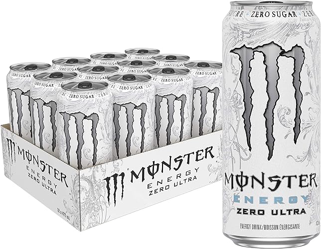 Monster Energy, Zero Ultra, 473mL Cans, Pack of 12 - Zero Ultra