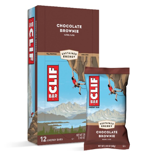 CLIF BARS - Energy Bars - Chocolate Brownie - Made with Organic Oats - Plant Based Food - Vegetarian - Kosher (2.4 Ounce Protein Bars, 12 Count) Packaging May Vary - Chocolate Brownie