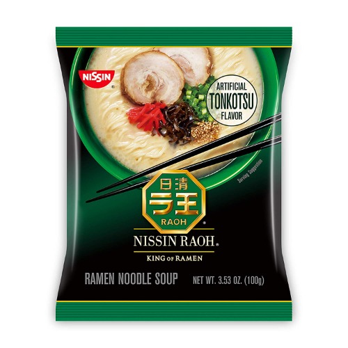 Nissin RAOH Ramen Noodle Soup, Tonkotsu, 3.53 Ounce (Pack of 6) - Tonkotsu 3.53 Ounce (Pack of 6)