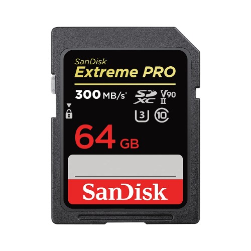 SanDisk Extreme PRO 64GB SDXC Memory Card up to 300MB/s, UHS-II, Class 10, V90, U3