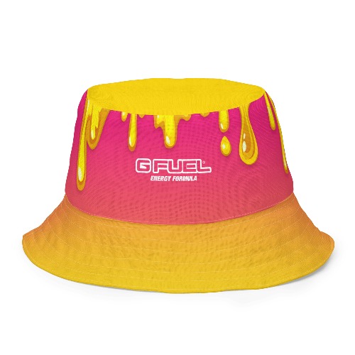 Pink Drip Reversible Bucket Hat - S/M