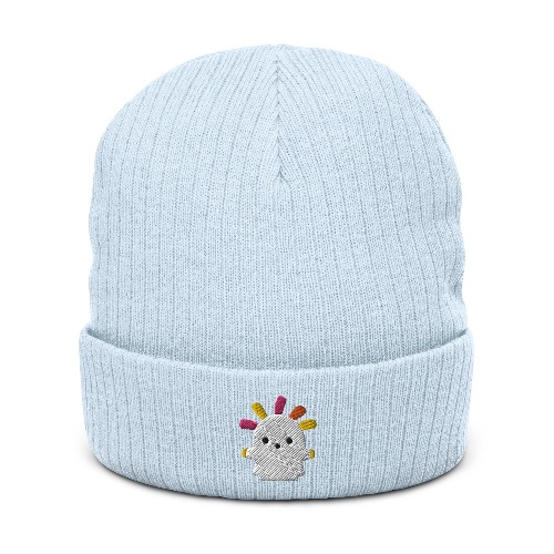 Squeakoid | Ribbed knit beanie | Animal Crossing - Light Blue