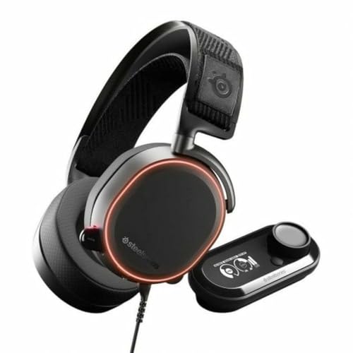 SteelSeries Arctis Pro + GameDAC Wired Gaming Headset - Certified Hi-Res Audio - Dedicated DAC and Amp - for PS5/PS4 and PC - Black - Black - Arctis Pro + GameDAC