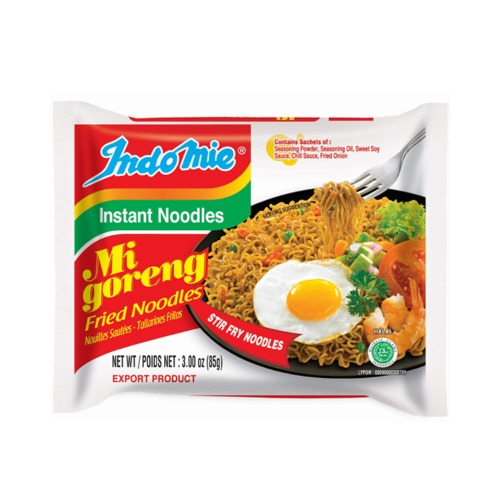 Indomie Mi Goreng Instant Stir Fry Noodles, Halal Certified, Original Flavor, 3 Ounce (Pack of 30) - 3 Ounce (Pack of 30) Original