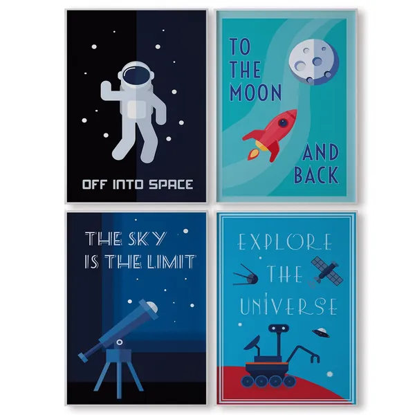 Pillow and Toast Space Decorations for Kids Room, Kids Wall Art, Posters for Boys Room Decor, Kids Bedroom Wall Decor, Kids Room Decor, Baby Nursery Decor, Perfect Home Decor Match Size 11x17 - Standard Edition