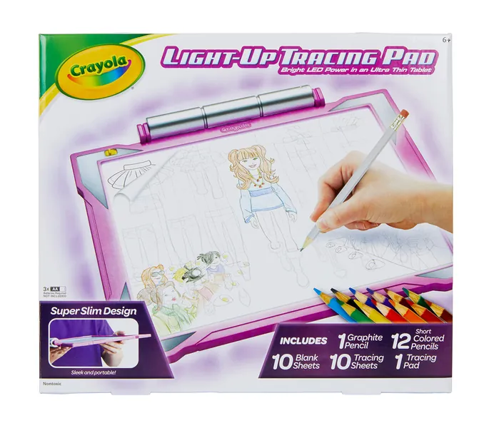 Crayola Light Up Tracing Pad Pink, Gifts for Girls & Boys, Age 6, 7, 8, 9 [Amazon Exclusive]