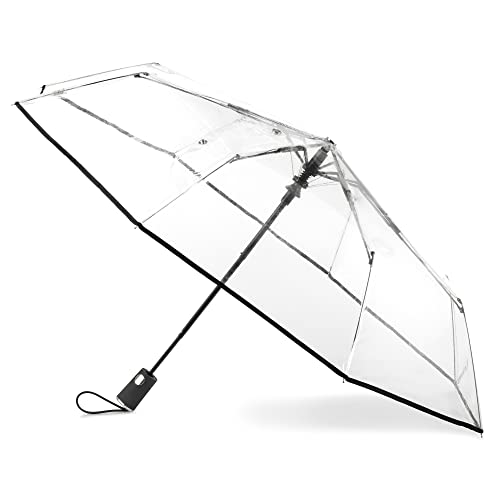 totes Clear Canopy Automatic Open Foldable Umbrella - Clear