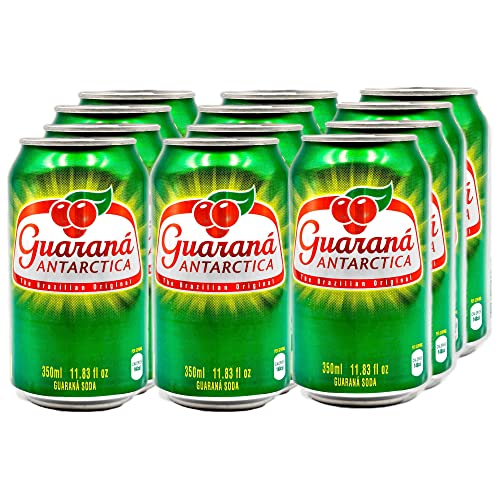 Guarana Antarctica, The Brazilian Original Guarana Soda, Regular, 11.83 fl oz (Pack of 12) - Regular