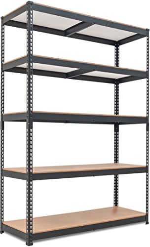 HOMEDANT Z-beam Heavy Duty Garage Storage with Laminated Clean Board Adjustable Wide Size Metal Shelving Unit Utility Rack Shelves Organization Multipurpose Shelf Warehouse 47.7"W x 18.2"D x 71.3"H… - 47.7"W x 18.2"D x 71.3"H