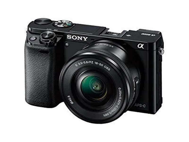 Sony Alpha a6000 Mirrorless Digitial Camera 24.3MP SLR Camera with 3.0-Inch LCD (Black) w/ 16-50mm Power Zoom Lens (Renewed)