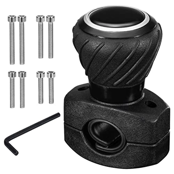 Spurtar Lenkradknauf Spinner, Universal Car Suicide Knob Lenkradknauf Spinner Passend für Autos, LKW, Gabelstapler, Mäher, Traktor, Boot, Golfwagen, Bootszubehör – Schwarz