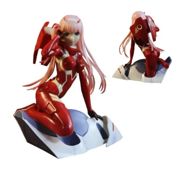 Zhongkaihua Figur för Darling in the FranXX 02 Zero Two Action PVC-statyett modell dockor animekaraktärer dockmodell skrivbordsdekoration samlarobjekt, perfekt för kontorsdekorationer och leksaker