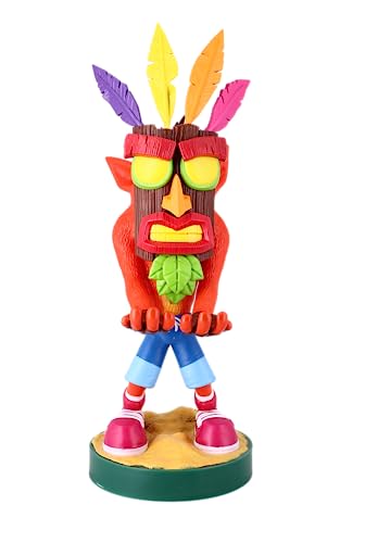 Cable Guys - Crash Bandicoot Aku Aku Gaming Accessories Holder & Phone Holder for Most Controller (Xbox, Play Station, Nintendo Switch) & Phone - Crash Aku Cable Guy