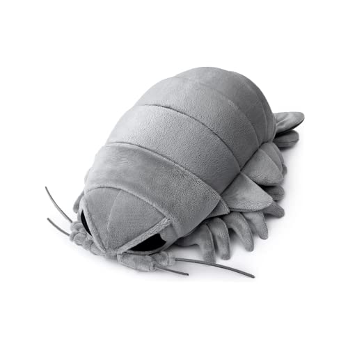 Tiny Heart Simulation Giant Isopod Soft Stuffed Plush Toy 12" Long, Cute Giant Isopod Plush Toy, Birthday Gifts and Soft for Kids Boys Girls, Lifelike Home Decoration