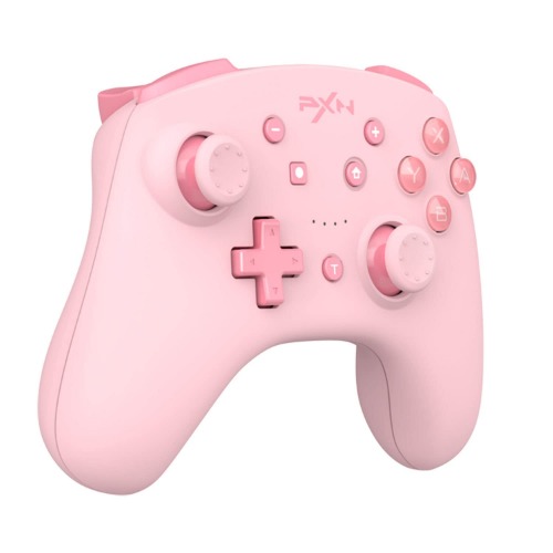PXN 9607X Wireless Game Controller Gamepad with Vibration, Turbo Function, 6-Axis Gyro Motion Sensor, Compatible with Nintendo Switch, PC - Pink