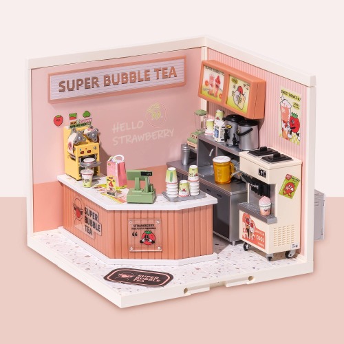 Wowood Model Building Toy Set for Adults, Miniature House Super Creator-Double Joy Bubble Tea, Hobbies/Gifts/Crafts/Collections for Teens&Adults - Double Joy Bubble Tea $85.82