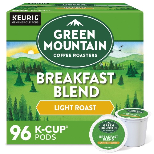 Green Mountain Coffee Roasters Breakfast Blend Single-Serve Keurig K-Cup Pods, Light Roast Coffee, 24 Count (Pack of 4) - Breakfast Blend 24 Count (Pack of 4)