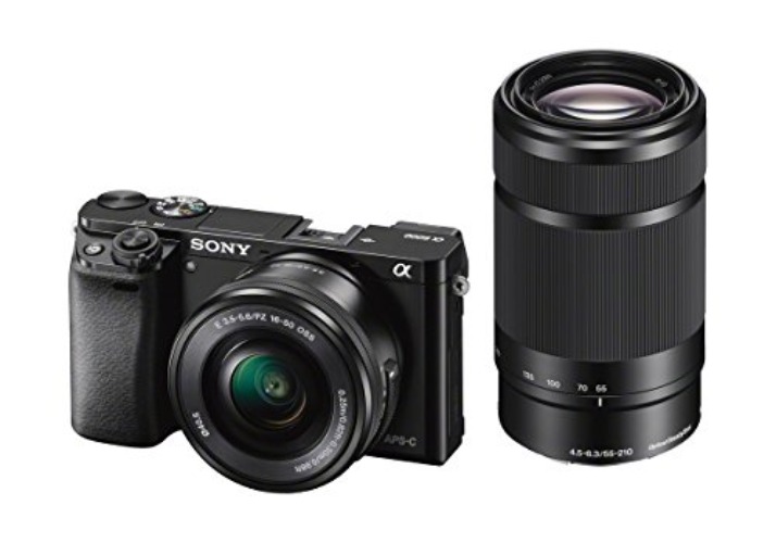 Sony Alpha a6000 Mirrorless Digital Camera w/ 16-50mm and 55-210mm Power Zoom Lenses Black - Black - w/ 16-50mm & 55-210mm - Base