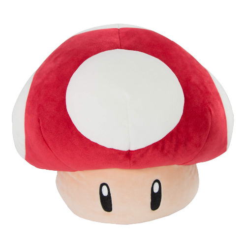 Red Mushroom Mocchi Mocchi (Large), das Nintendo Mario Kart Mocchi Mocchi Plüsch Spielzeug Kissen in 40cm Größe. Perfekt für das Kinderzimmer oder Sofa, Kinder ab 3 Jahren und Nintendo-Fans - Super Pilz