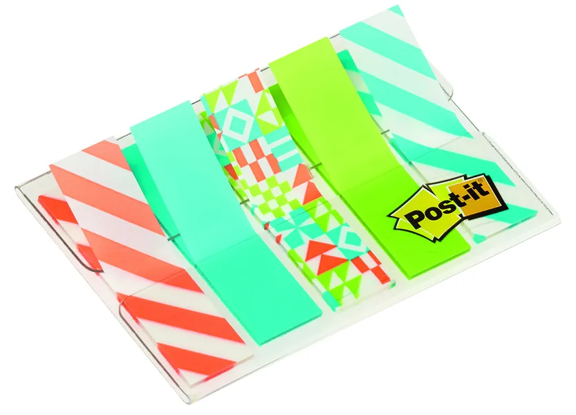 Post-it 11.9 x 43.2 mm "Geos Pattern Collection" Patterned Flag